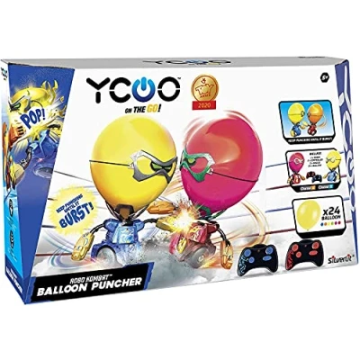 Imagen de Silverlit YCOO Pack 2 Robots Kombat Ballon Télécommandé 14cm, Coloris aléatoire, Explose la Tête de Ton Adversaire, Jouet Avec Effets sonores Et Lumineux, Dès 5 ANS