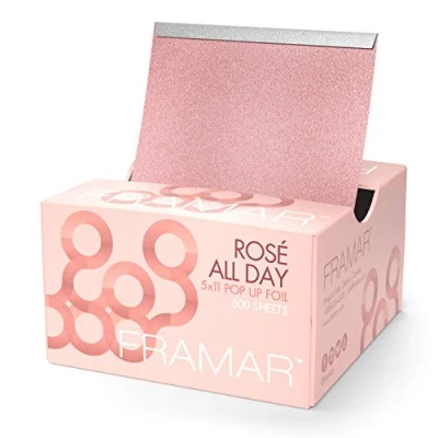 Imagen de láminas para el cabello con relieve de rosas FRAMAR, resaltar, teñir 500 hojas