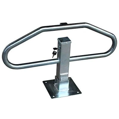 Imagen de PAL Barrera parking abatible manual con cerradura para bloqueo aparcamiento. Bolardo protección plegable coche (1 Barrera)