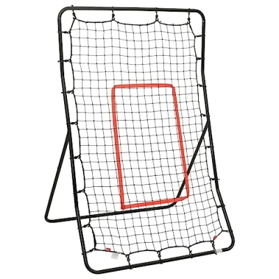 Imagen de vidaXL Rebotador de Softball Red Rebote Entrenamiento Cricket Béisbol Fútbol Voleibol Baloncesto Retroceso Softbol Acero 88x79x137 cm