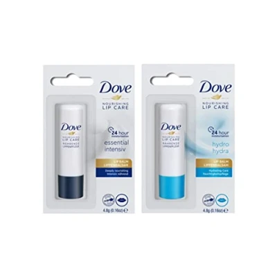 Imagen de &quot;Bálsamo Labial Dove Nourishing Lipcare 4,8g Essential Intensiv + Hydrating Care Protector PAQUETE MIXTO DE 2