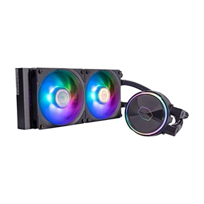 Imagen de Cooler Master MasterLiquid PL240 Flux Sistema de Refrigeración Líquida AIO para CPU, 2 Ventiladores 120mm, Radiador 240mm, Admite AMD e Intel