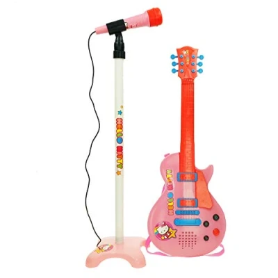 Imagen de Claudio Reig Hello Kitty Conjunto Guitarra y micrófono con pie, Multicolor (1509)
