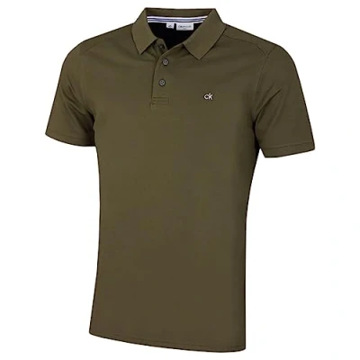 Imagen de Calvin Klein Polo de Golf con Cuello Acanalado Campus Verde Oliva XXXXL