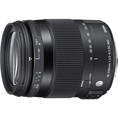 Imagen de Sigma Contemporary, 18 200mm F3.5 6.3 DC Macro HSM Objetivo (18 HSM, SLR, 16/13, Macro, Sony, 11.1x, 7.07 cm)