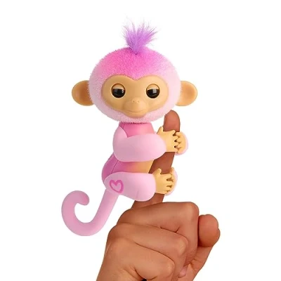 Imagen de Fingerlings Nuevo Mono bebé Interactivo 2023 reacciona al Tacto Más de 70 Sonidos y reacciones Harmony (Rosa)