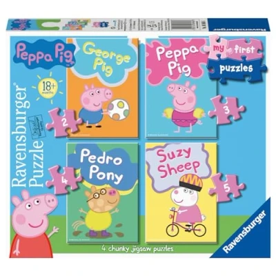 Imagen de Ravensburger Peppa Pig My First Puzzle Rompecabezas, 11,5 x 16,5 0,2 cm (6960)