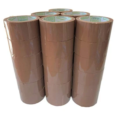 Imagen de Todo Hogar Rollos de Cintas Adhesivas Embalar, Cinta Adhesiva para Paquetes 48mm x 132m (36, Marrón)