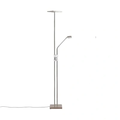 Imagen de LED lámpara de pie &#039;Jonne&#039; (Moderno) en Gris hecho Metal e.o. para Salón &amp; Comedor (2 llamas,) Lindby pie,