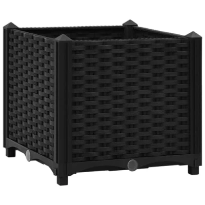 Imagen de vidaXL Arriate Jardinera Macetero Recipiente Flores Plantas Soporte Jardín Patio Terraza Balcón Decoración Adornos 40x40x38 cm Polipropileno
