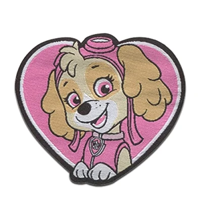 Imagen de Paw Patrol Skye Parches Termoadhesivos Bordados Aplique Para Ropa, Tamaño: 6,3 x 5,3 cm