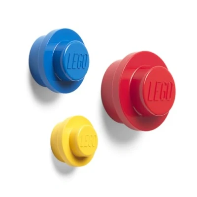 Imagen de Room Copenhagen Lego Juego de colgadores Pared, Yellow, Blue, Red, Small, Medium and Large, Amarillo, Azul, Rojo, 3