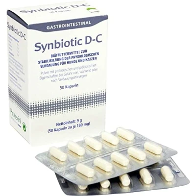 Imagen de Dechra Synbiotic D C Cápsulas de Alimentos dietéticos para Perros/Gatos 50 Piezas