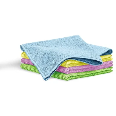 Imagen de Blaumann Set 4 Paños de Cocina Microfibra, Juego Bayetas Suaves para Secar, Super Absorbentes, Grandes XXL 40x38,5cm, Toallas Limpieza Cocina, Coche, Cristales, Baño, Reutilizables, Multicolor