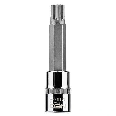 Imagen de NEO TOOLS 08 745 Piezas insertables de llave cubo 1/2 M14 Acero cromo vanadio, para herramientas Spline