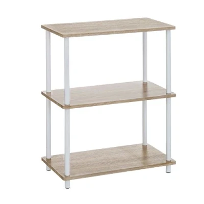 Imagen de LOLAhome Estantería de 3 baldas Moderna marrón Metal para baño Basic