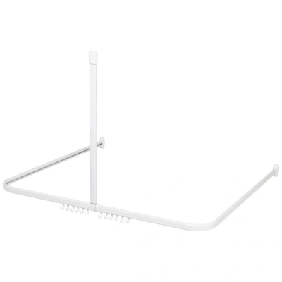 Imagen de Sealskin Easy Roll Set de barra para cortina baño Blanco, 2,8x90x1,6 cm
