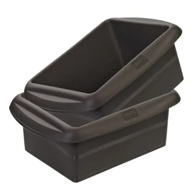 Imagen de Lurch FlexiForm 585011 Juego de 2 moldes para pan, 100% silicona platino libre BPA, 14,5 x 10,5 cm, color marrón