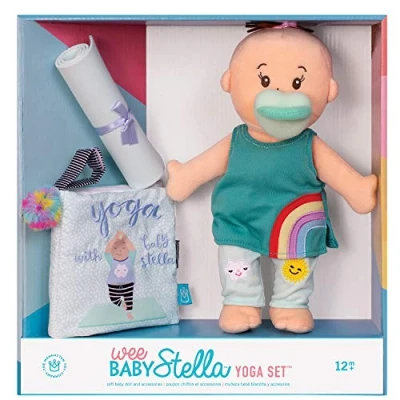 Imagen de Manhattan Toy Wee Baby Stella Muñeca de bebé Suave 30,48 cm con Juego Yoga