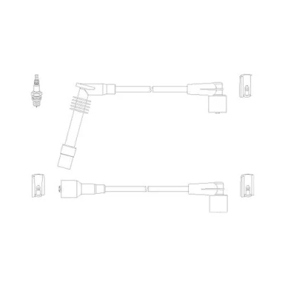 Imagen de HITACHI 134246 Juego de Cables Encendido OPEL: Corsa B Hatchback, Astra F CC, Berlina