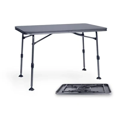 Imagen de BERGER Molveno Mesa plegable de camping (115 x 70 cm, aluminio, plegable, 115 cm)