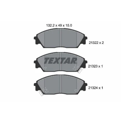 Imagen de TEXTAR 2132201 Juego de pastillas freno con avisador acústico desgaste HONDA: CRX 2, CIVIC 6 Fastback, 4 Hatchback