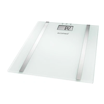 Imagen de Báscula de baño Medisana Ecomed BS 70E, Vidrio, Hasta 150 kg, Blanco