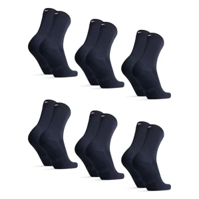 Imagen de DANISH ENDURANCE Calcetines de Bambú, Clásicos, Suaves, Transpirables, para Diario, Hombres y Mujeres, 6 Pack Azul Oscuro 35 38