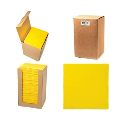Imagen de Alvotex Chic Airlaid 100 servilletas de cóctel 1/4 Pliegues parecidos a la Tela, Desechables, Amarillo, 20 x cm