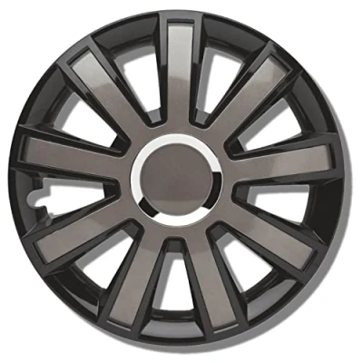Imagen de ALBRECHT automotive 49406 Tapacubos Flash VIII 16&quot; pulgadas, 4 Unidades, Negro/Gris