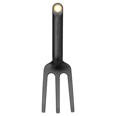 Imagen de Fiskars Horca para malas hierbas con 3 púas, Longitud: 28 cm, Plástico reforzado fibra de vidrio, Negro/Naranja, Solid, 1072103