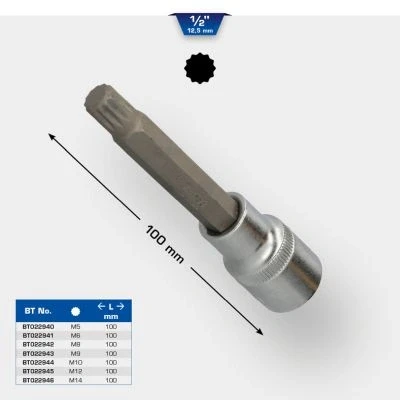 Imagen de KS TOOLS BT022942 Piezas insertables de llave cubo M8 dentado exterior