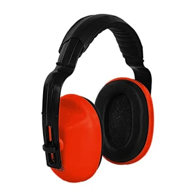 Imagen de CXS Auriculares de Protección auditiva para niños y Adultos Orejeras con Diadema Espuma Ajustable compactas contra el Ruido (Rojo)