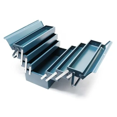 Imagen de WilTec Caja de herramientas 420 x 200 250 mm Acero Con 7 compartimentos y asa Taller Bricolaje Maletín