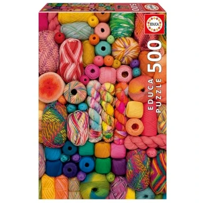 Imagen de Educa Puzzle de 500 Piezas para Adultos Hilos. Incluye Pegamento Fix Puzzle. Medidas: 34 x 48 cm. A Partir 11 años (20172)