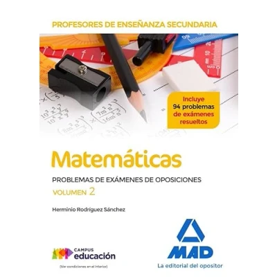 Imagen de Profesores de Enseñanza Secundaria Matemáticas Problemas exámenes oposiciones volumen 2