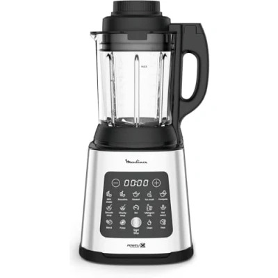 Imagen de Moulinex PerfectMix Cook Batidora de vaso 1400W, 10 programas automáticos, cuchillas extraíbles Powelix, capacidad 2L, alto rendimiento, cocina saludable,App +300 recetas, LM83SD