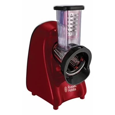 Imagen de Russell Hobbs Picadora Slice &amp; Go 3 Accesorios: Cortar en Rodajas, Tiras Gruesas y Rallar, Discos de Corte Acero Inoxidable, Espacio Para Guardar los Accesorios, Fácil Limpieza, Rojo 22280 56