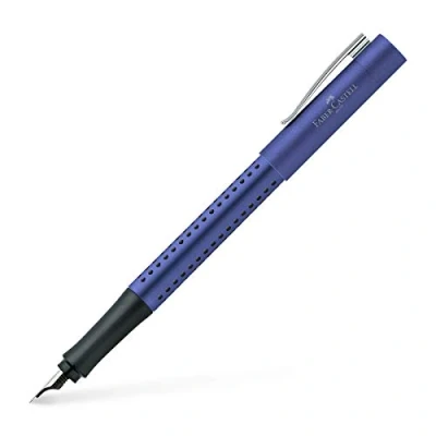 Imagen de Faber Castell 140907 Estilográfica grip 2011 f. azul metálico