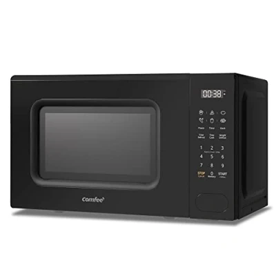 Imagen de COMFEE&#039; Horno microondas digital, 700 W, 20 L, 6 menús preestablecidos, Express Cook, 11 niveles de potencia, descongelación, función memorización Negro CM E202CC (BK)