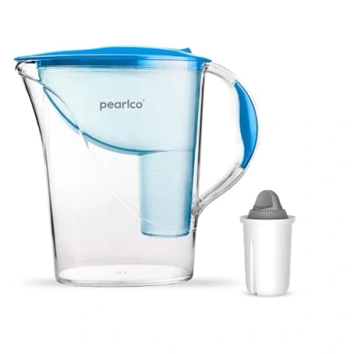 Imagen de PearlCo filtro de agua estándar (azul) con 1 cartucho Protect+ Classic (para dura) se adapta a Brita