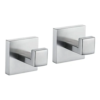 Imagen de Turs Toalla/Bata Gancho Ropa Para Baño Cocina Garaje SUS 304 acero inoxidable Montaje en pared, 2 Pack Cepillado, Q7001BR P2