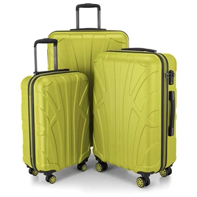 Imagen de SUITLINE Juego de 3 Maletas, Maleta Viaje Trolley, Maletas Carcasa Dura, TSA, (55 cm, 66 76 cm), 100% ABS, Mate, Helecho