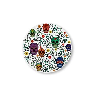 Imagen de Excelsa Calavera Salvamanteles, Cerámica dolomita y Corcho, 16 x cm