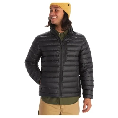 Imagen de Marmot Hombre Highlander Jacket, Chaqueta de plumón ligera, parka impermeable, abrigo invierno cálido resistente a la lluvia, Black, S