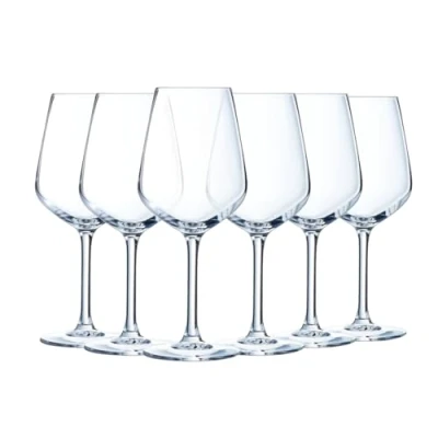Imagen de Luminarc Vinetis Collection 6 vasos de pie 30 cl Diseño moderno y elegante Fabricado en Francia Embalaje reforzado
