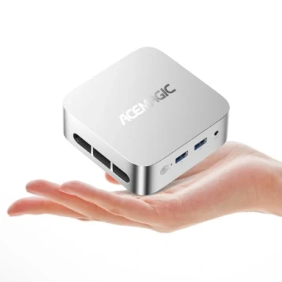 Imagen de ACEMAGICIAN Mini PC, Ιntel Alder Lake N150 (hasta 3,6 GHz), 16GB DDR4 256GB M.2 SSD Ordenador de Sobremesa 4K UHD, Gigabit Ethernet WiFi 5, BT4.2 para Oficina/Espectáculo