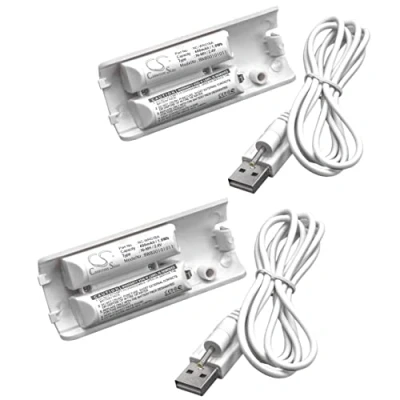 Imagen de vhbw 2X Batería Compatible con Nintendo Wii Remote Plus Gamepad Controller (400mAh, 2,4V, NiMH)