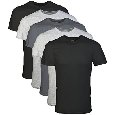Imagen de Gildan Camiseta para hombre, estilo G1100 (paquete de varias unidades), Surtido negro 5), Medium