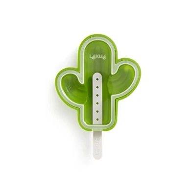 Imagen de Lékué Molde para Helado en Forma de Cactus, Silicona Platino Verde, 95 ml